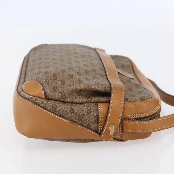 GUCCI Micro GG Supreme Shoulder Bag PVC Beige Gold - Picture 3 of 14